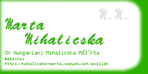 marta mihalicska business card